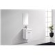 Bliss 16" High Gloss White Wall Mount Modern Bathroom Vanity