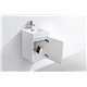 Bliss 16" High Gloss White Wall Mount Modern Bathroom Vanity