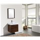 Bliss 24" Walnut Wall Mount Modern Bathroom Vanity