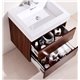 Bliss 24" Walnut Wall Mount Modern Bathroom Vanity