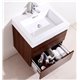 Bliss 24" Walnut Wall Mount Modern Bathroom Vanity