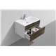 Fitto 32" Havana Oak Wall Mount Modern Bathroom Vanity