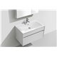 Fitto 32" High Gloss White Wall Mount Modern Bathroom Vanity