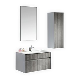 Fitto 32" Ash Gray Wall Mount Modern Bathroom Vanity
