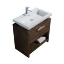Levi 32" Rose Wood Modern Bathroom Vanity w/ Cubby Hole