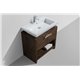 Levi 32" Rose Wood Modern Bathroom Vanity w/ Cubby Hole