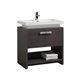 Levi 32" Dark Gray Oak Modern Bathroom Vanity w/ Cubby Hole