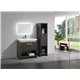 Levi 32" Dark Gray Oak Modern Bathroom Vanity w/ Cubby Hole