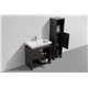 Levi 32" Dark Gray Oak Modern Bathroom Vanity w/ Cubby Hole
