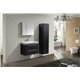 Kube 32" Black Wall Mount Modern Bathroom Vanity w/ Vessel Sink