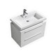 Kube 32" High Gloss White Wall Mount Modern Bathroom Vanity w/ Vessel Sink