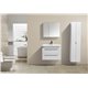 Kube 32" High Gloss White Wall Mount Modern Bathroom Vanity w/ Vessel Sink