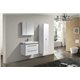 Kube 32" High Gloss White Wall Mount Modern Bathroom Vanity w/ Vessel Sink