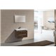 Kube 32" Rose Wood Wall Mount Modern Bathroom Vanity w/ Vessel Sink