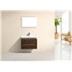 Kube 32" Rose Wood Wall Mount Modern Bathroom Vanity w/ Vessel Sink