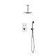 Piazza Thermostatic Shower Set w/ 8″ Ceiling Mount Square Rain Shower and Handheld