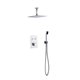 Piazza Thermostatic Shower Set w/ 12″ Ceiling Mount Square Rain Shower and Handheld