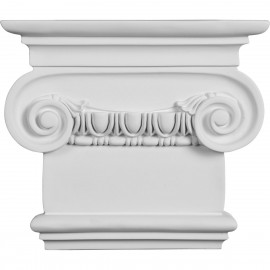 10 3/8W x 7 1/2H x 2 5/8P Classic Ionic Small Onlay Capital