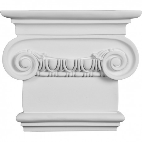 10 3/8W x 7 1/2H x 2 5/8P Classic Ionic Small Onlay Capital