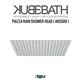 Aqua Piazza by KubeBath 20" Super Slim Square Rain Shower Head