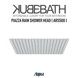 Aqua Piazza by KubeBath 20" Super Slim Square Rain Shower Head