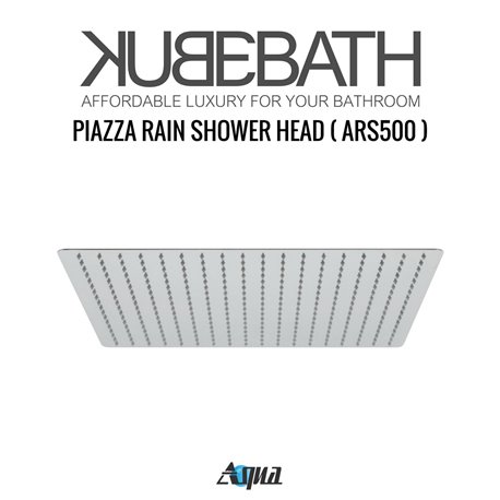 Aqua Piazza by KubeBath 20" Super Slim Square Rain Shower Head