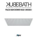 Aqua Piazza by KubeBath 20" Super Slim Square Rain Shower Head