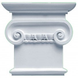 8 1/4W x 7 7/8H Classic Ionic Capital (Fits Pilasters up to 5 1/4W x 5/8D)