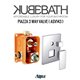 Aqua DUO Brass Shower Set with Square Rain Shower and Waterfall and 4 Body Jets