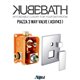 Aqua DUO Brass Shower Set with Square Rain Shower and Waterfall and Handheld