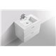 Bliss 30" High Gloss White Wall Mount Modern Bathroom Vanity