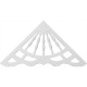 62W x 33 1/8H x 1P 12/12 Pitch Ashford Gable Pediment