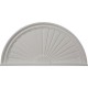 36W x 18H x 2P Half Round Sunburst Pediment