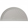 36W x 18H x 2P Half Round Sunburst Pediment