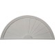 40W x 18 1/8H x 1 3/4P Half Round Sunburst Pediment