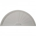 40W x 18 1/8H x 1 3/4P Half Round Sunburst Pediment