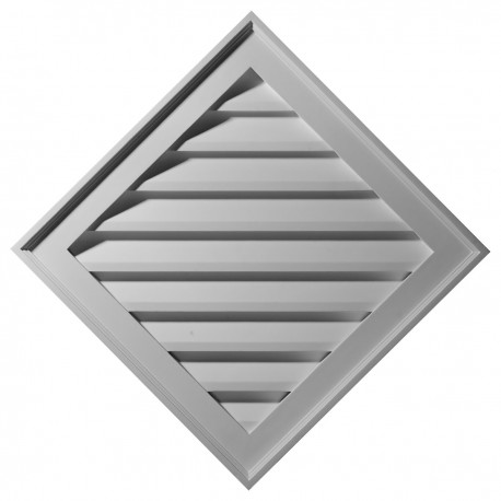 34W x 34H (24 Sides) Diamond Gable Vent Louver Decorative