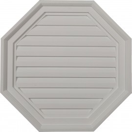 22W x 22H x 2 1/8P Octagon Gable Vent Louver Decorative