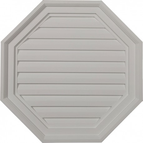 22W x 22H x 2 1/8P Octagon Gable Vent Louver Decorative