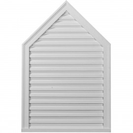 12W x 32H x 1 3/4P Peaked Gable Vent - Decorative