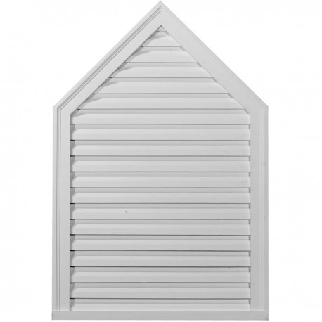 12W x 32H x 1 3/4P Peaked Gable Vent - Decorative