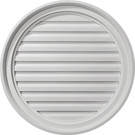 24W x 24H Round Gable Vent Louver Decorative