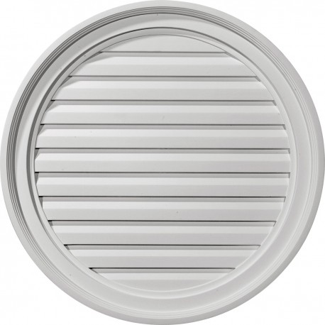 24W x 24H Round Gable Vent Louver Decorative